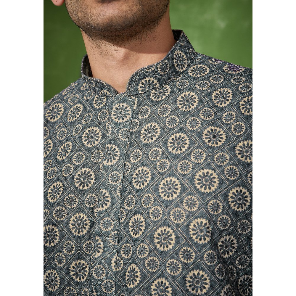 House of Chikankari Aswad Cotton Straight Men Kurta