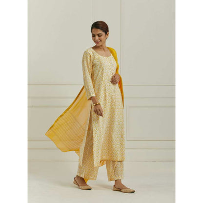 Ikshita Choudhary Yellow Kurta (Set of 3)