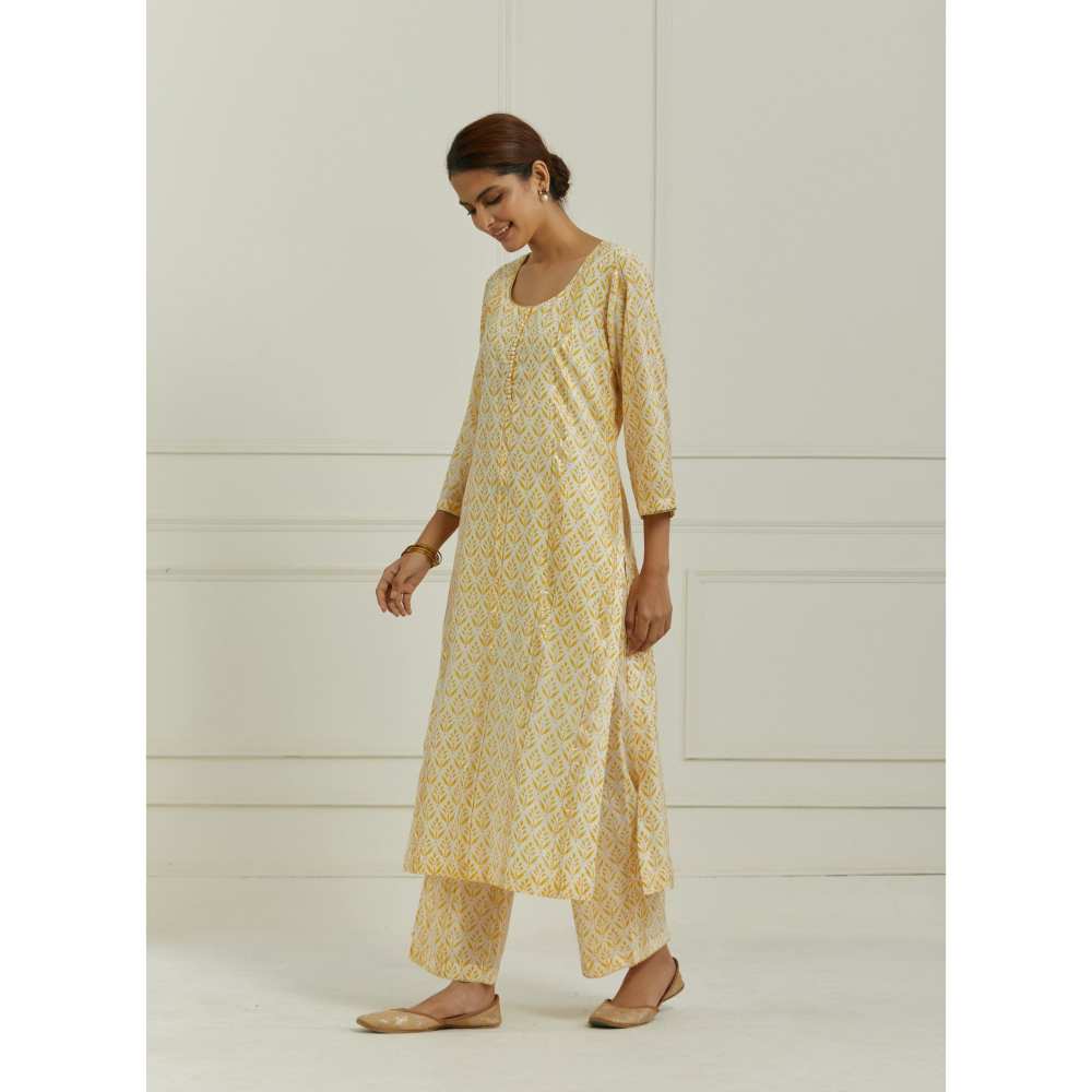 Ikshita Choudhary Yellow Kurta (Set of 3)
