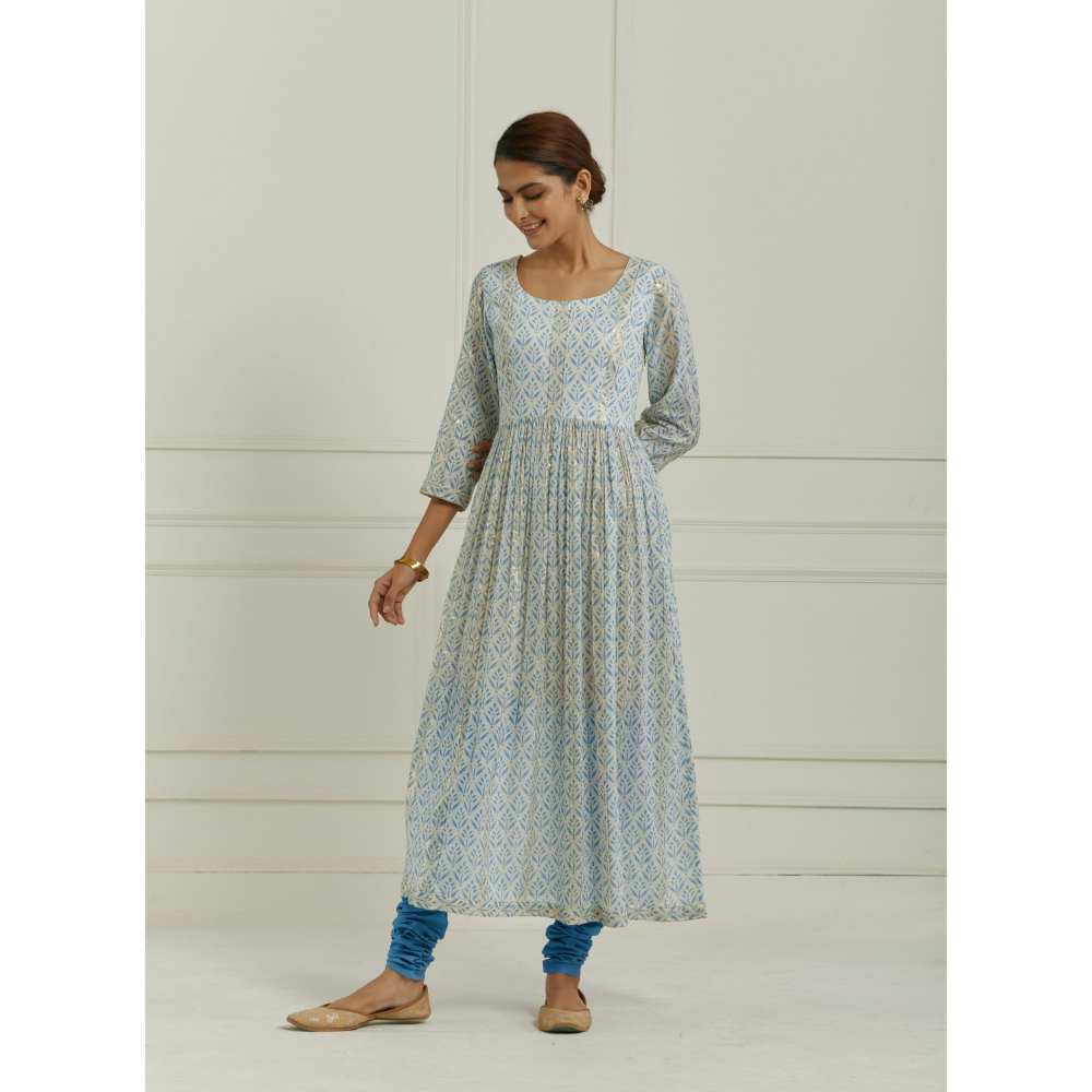 Ikshita Choudhary Blue Kurta (Set of 3)
