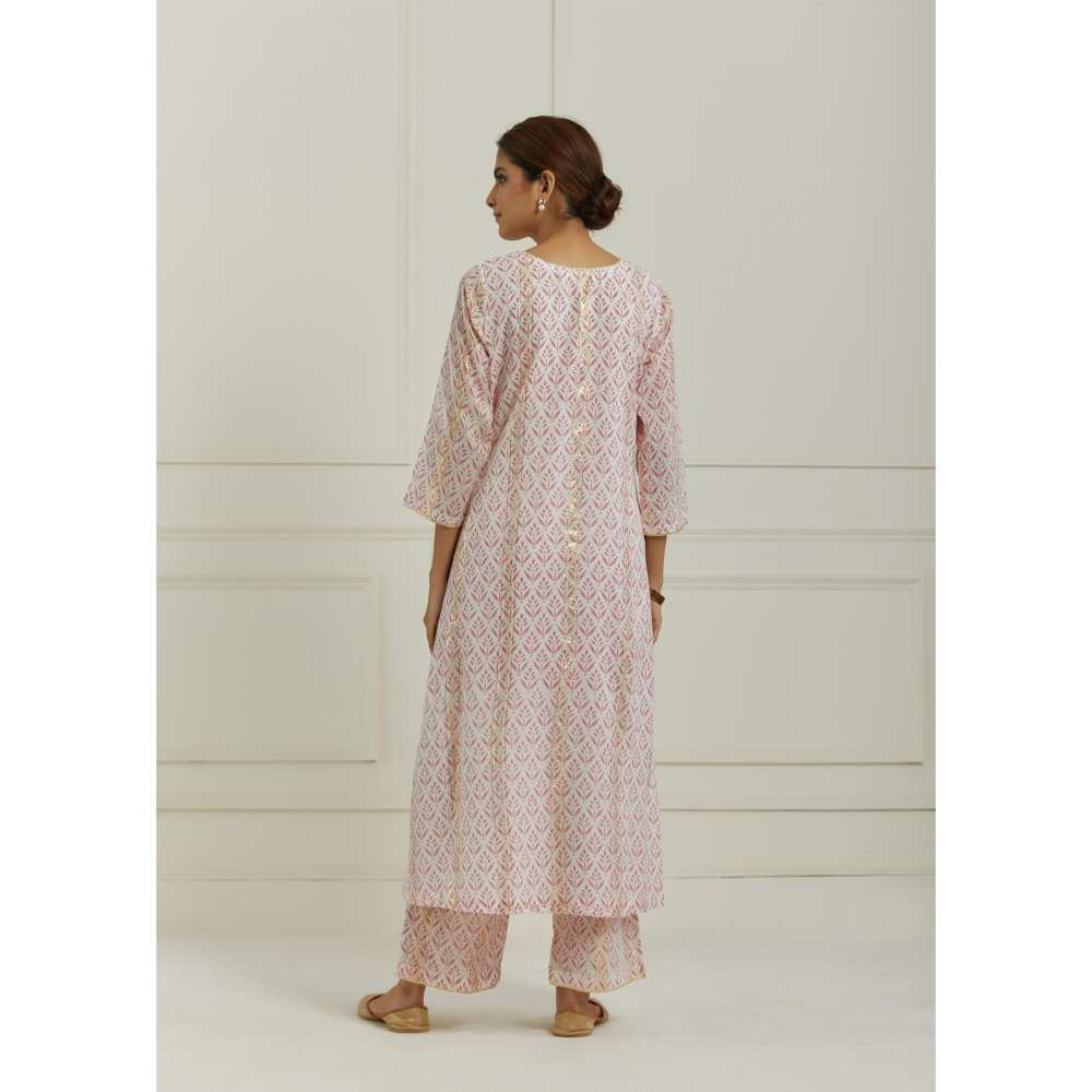 Ikshita Choudhary Pink Kurta (Set of 3)
