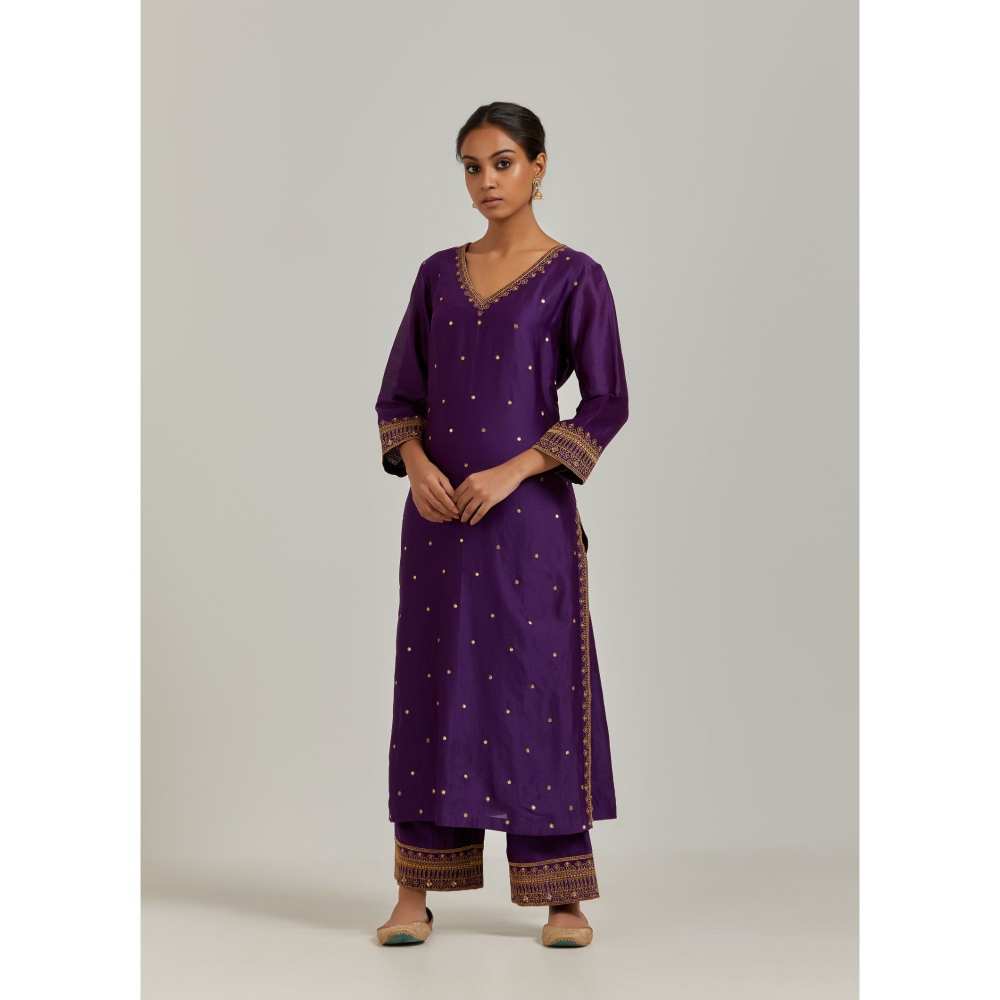 Ikshita Choudhary Purple Kurta (Set of 2)