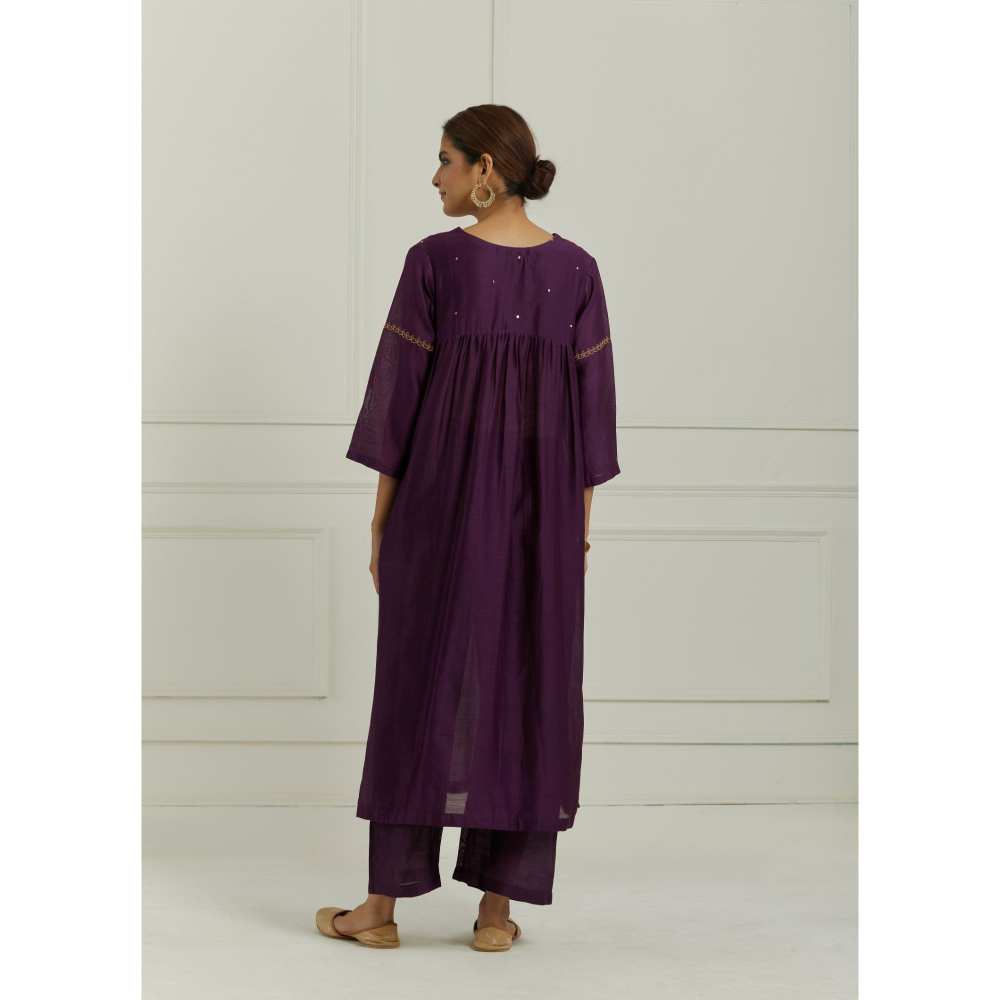 Ikshita Choudhary Purple Kurta (Set of 2)