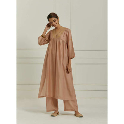 Ikshita Choudhary Beige Kurta (Set of 2)