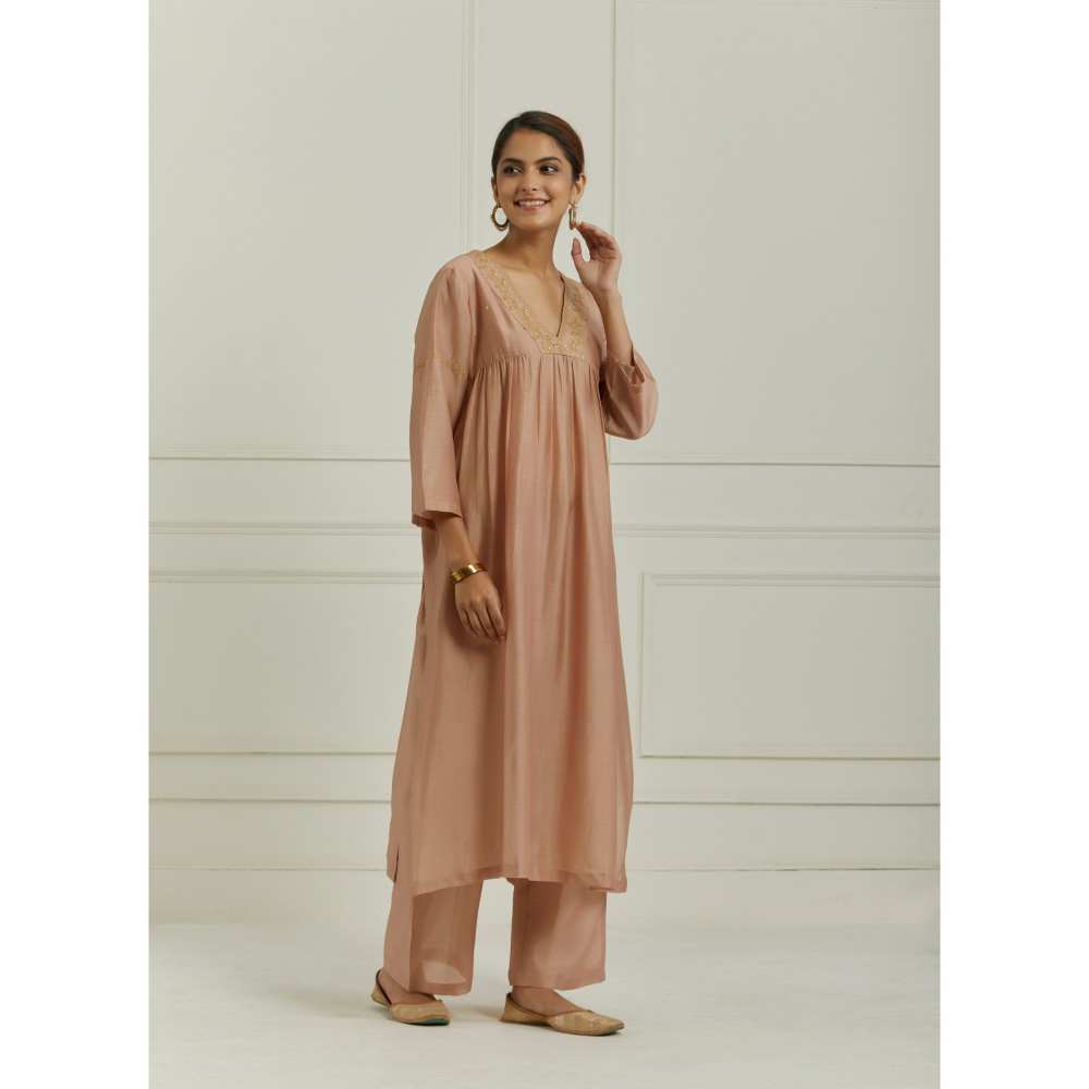 Ikshita Choudhary Beige Kurta (Set of 2)