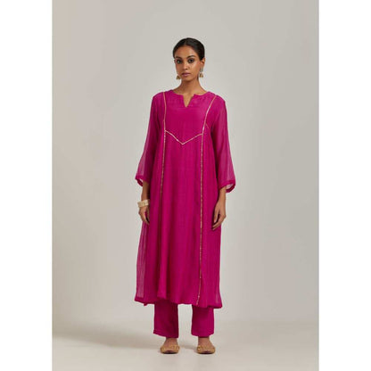 Ikshita Choudhary Magenta Kurta (Set of 3)