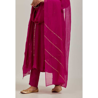 Ikshita Choudhary Magenta Kurta (Set of 3)