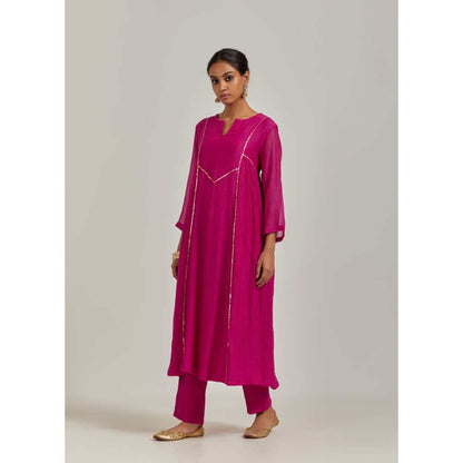 Ikshita Choudhary Magenta Kurta (Set of 2)