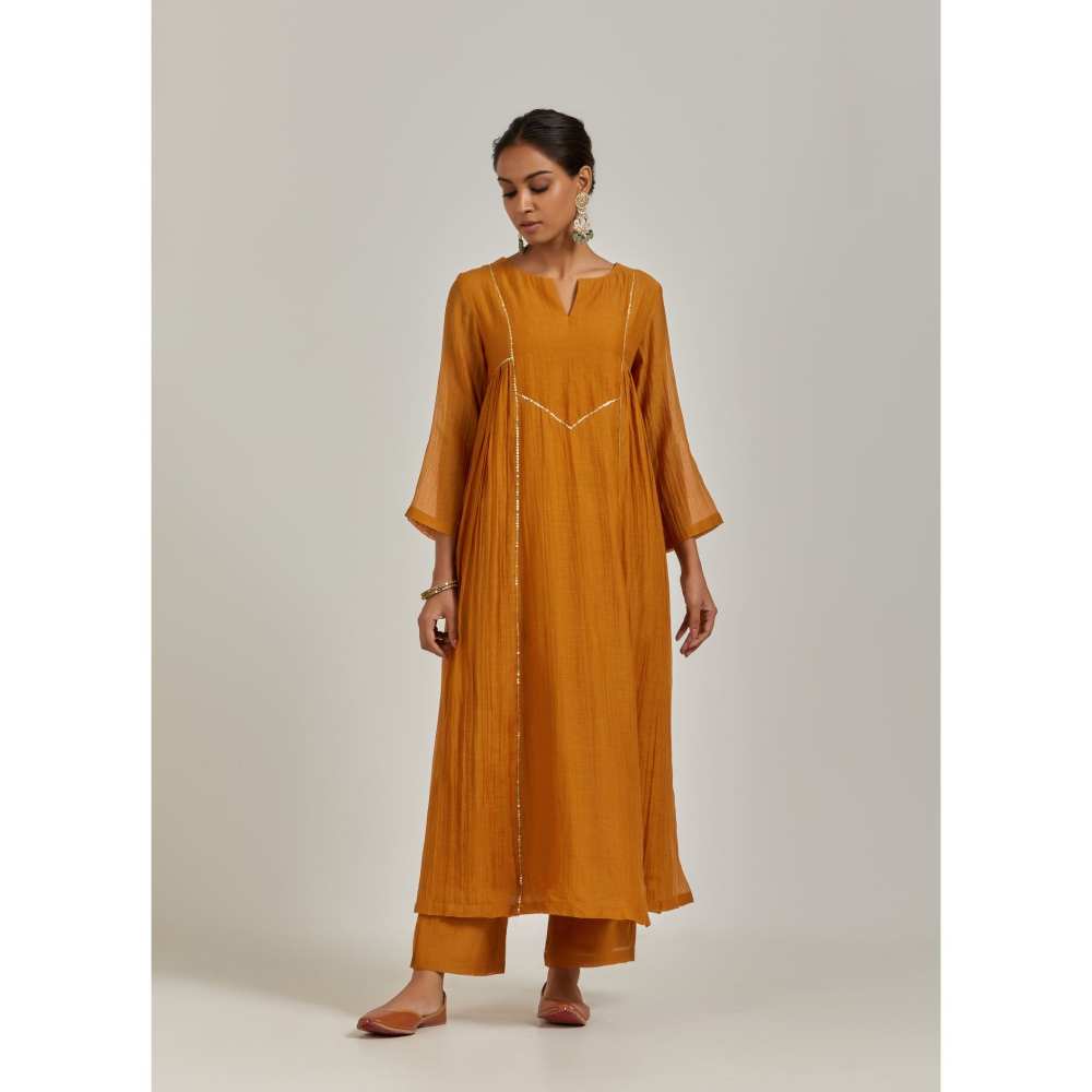 Ikshita Choudhary Mustard Kurta