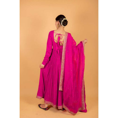 Ikshita Choudhary Magenta Kurta (Set of 2)