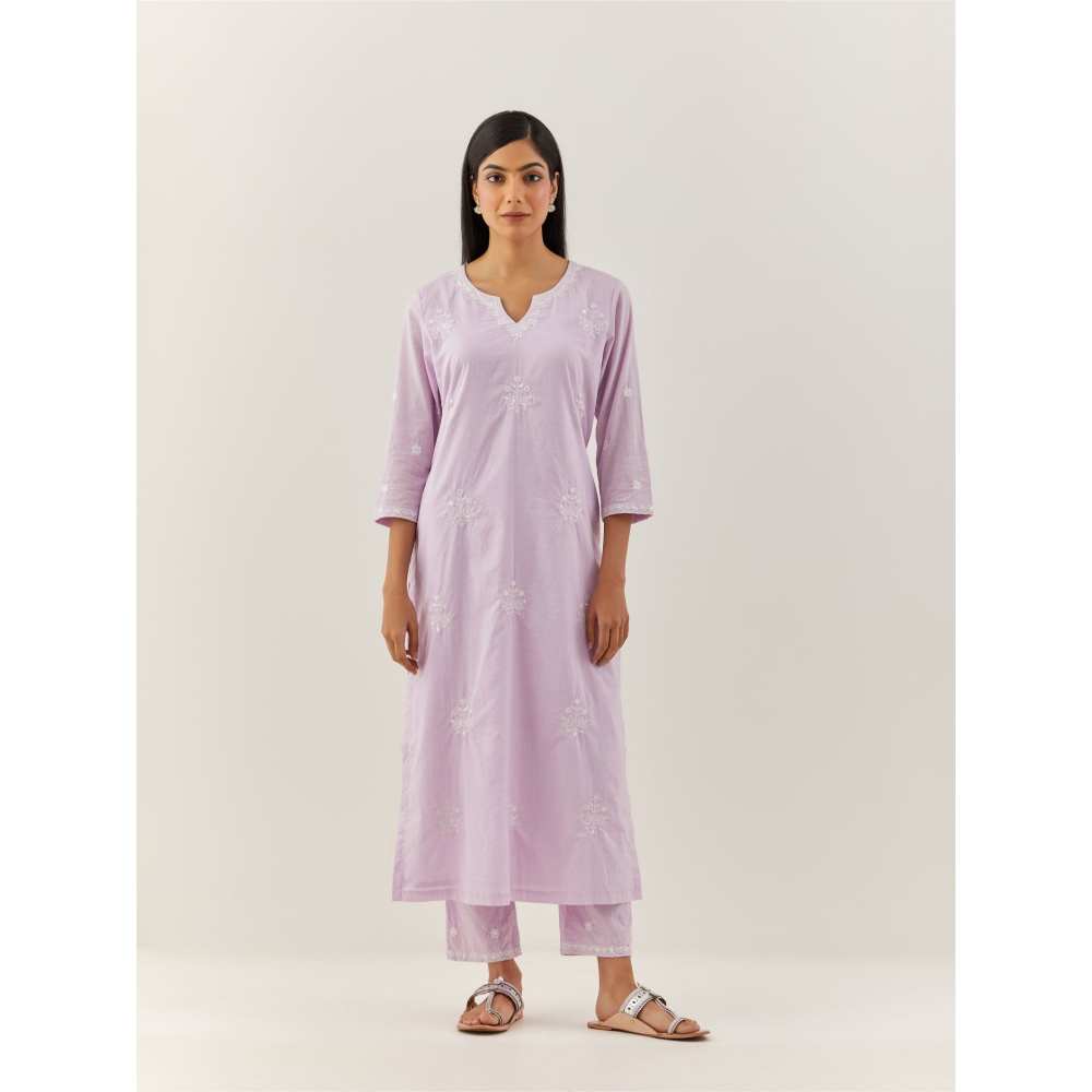 Ikshita Choudhary Lavender Kurta (Set of 3)