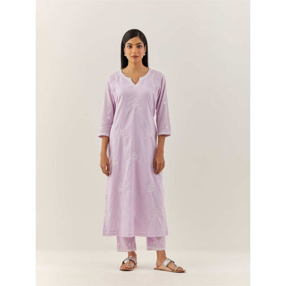 Ikshita Choudhary Lavender Kurta (Set of 3)