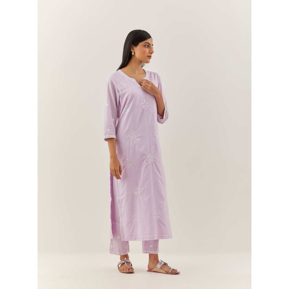 Ikshita Choudhary Lavender Kurta (Set of 3)