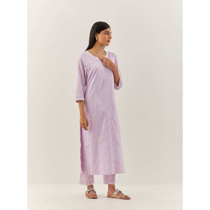 Ikshita Choudhary Lavender Kurta (Set of 3)
