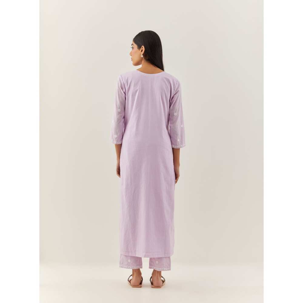 Ikshita Choudhary Lavender Kurta (Set of 2)