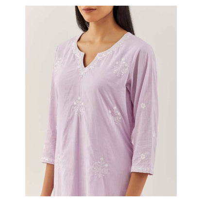 Ikshita Choudhary Lavender Kurta (Set of 2)
