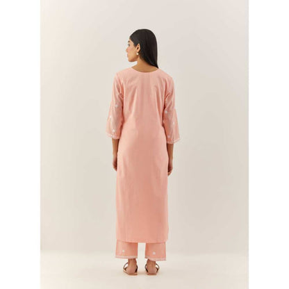 Ikshita Choudhary Peach Kurta (Set of 2)