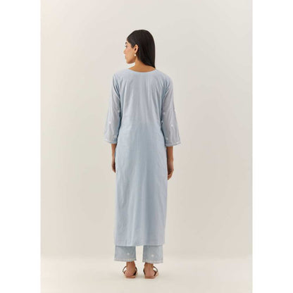 Ikshita Choudhary Blue Kurta (Set of 3)