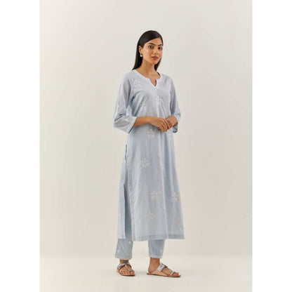 Ikshita Choudhary Blue Kurta (Set of 3)