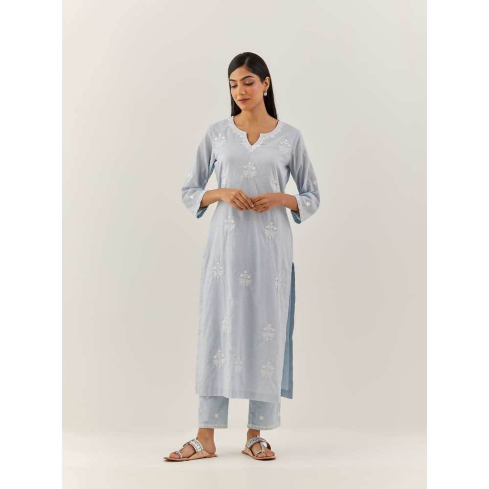 Ikshita Choudhary Blue Kurta (Set of 2)