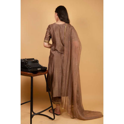 Ikshita Choudhary Brown Kurta (Set of 2)