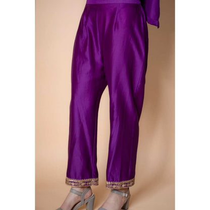 Ikshita Choudhary Purple Kurta (Set of 3)