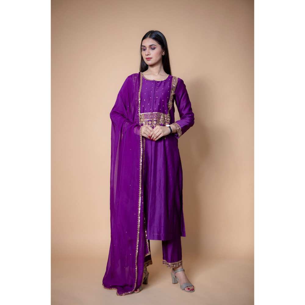Ikshita Choudhary Purple Kurta (Set of 2)