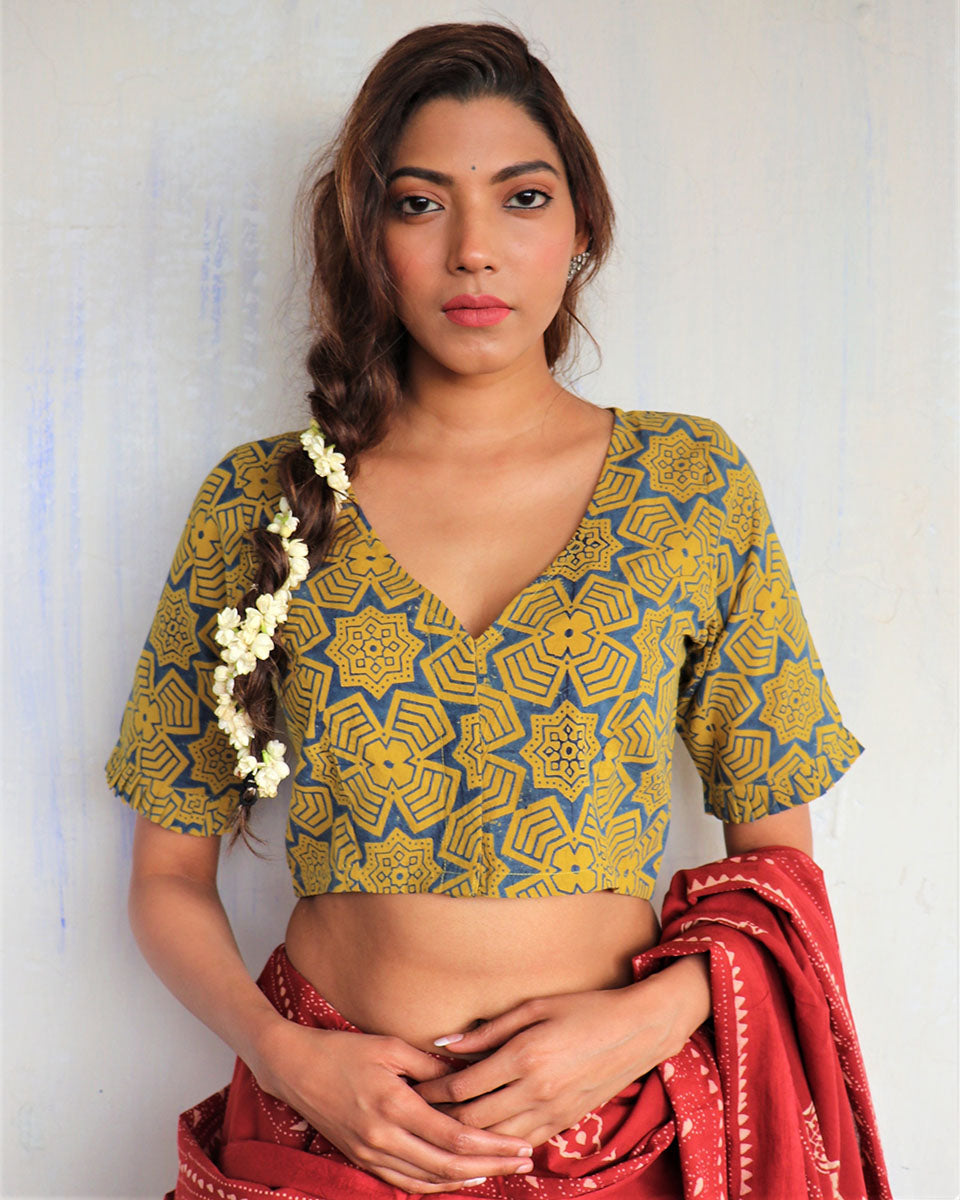 Chidiyaa Blue Cotton Blouse