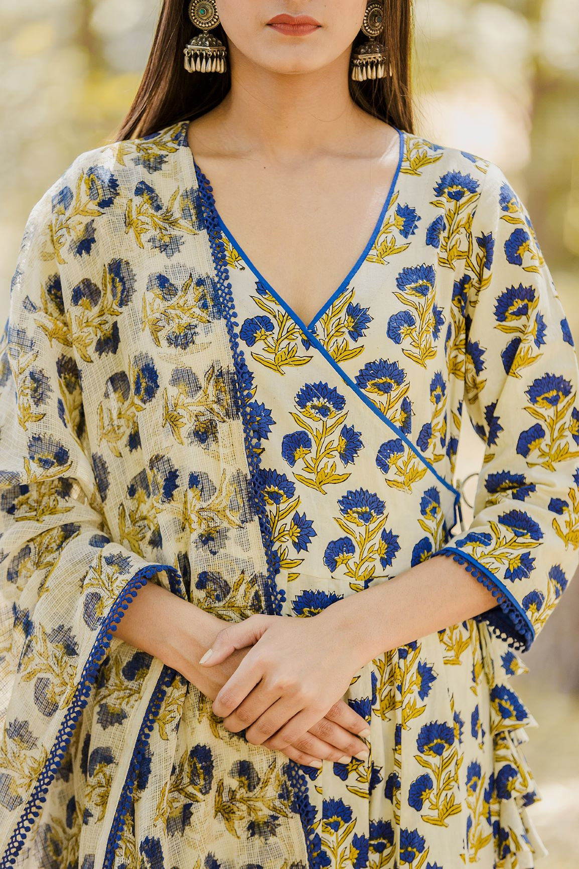 Khizan Blue Anarkali Set