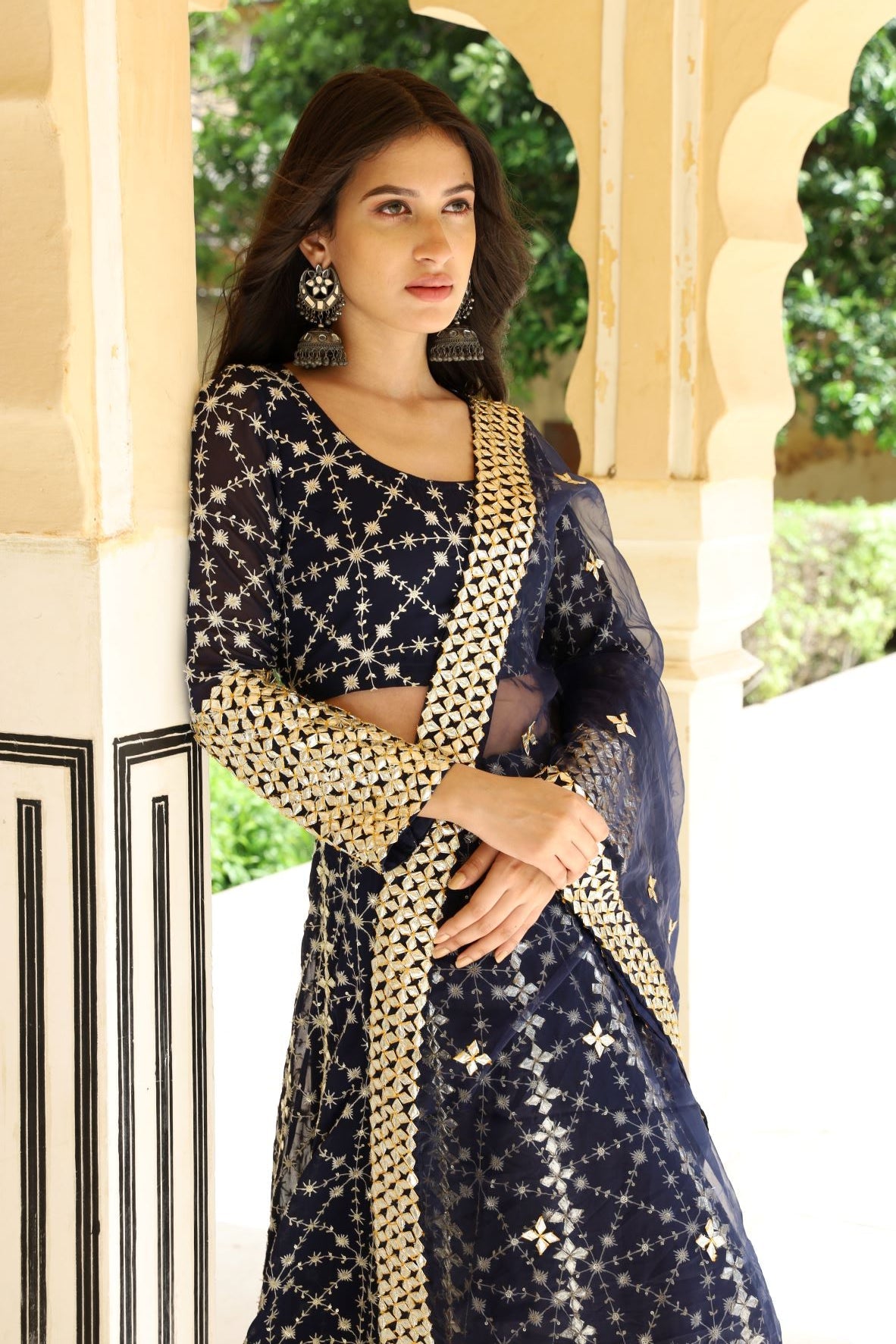Nanda Blue Lehenga Set