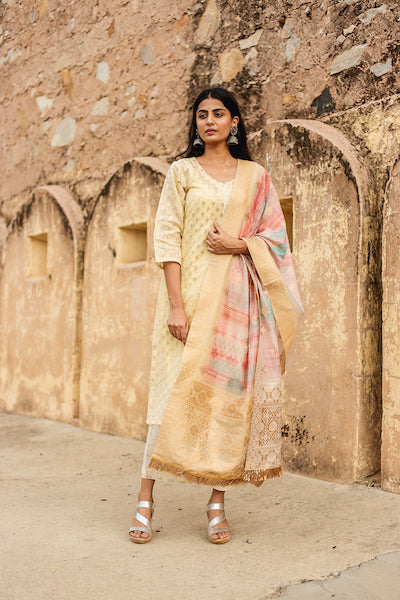 Fursat Light Yellow Set