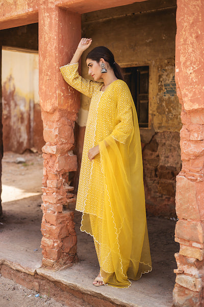 Classic Yellow Chikan Set