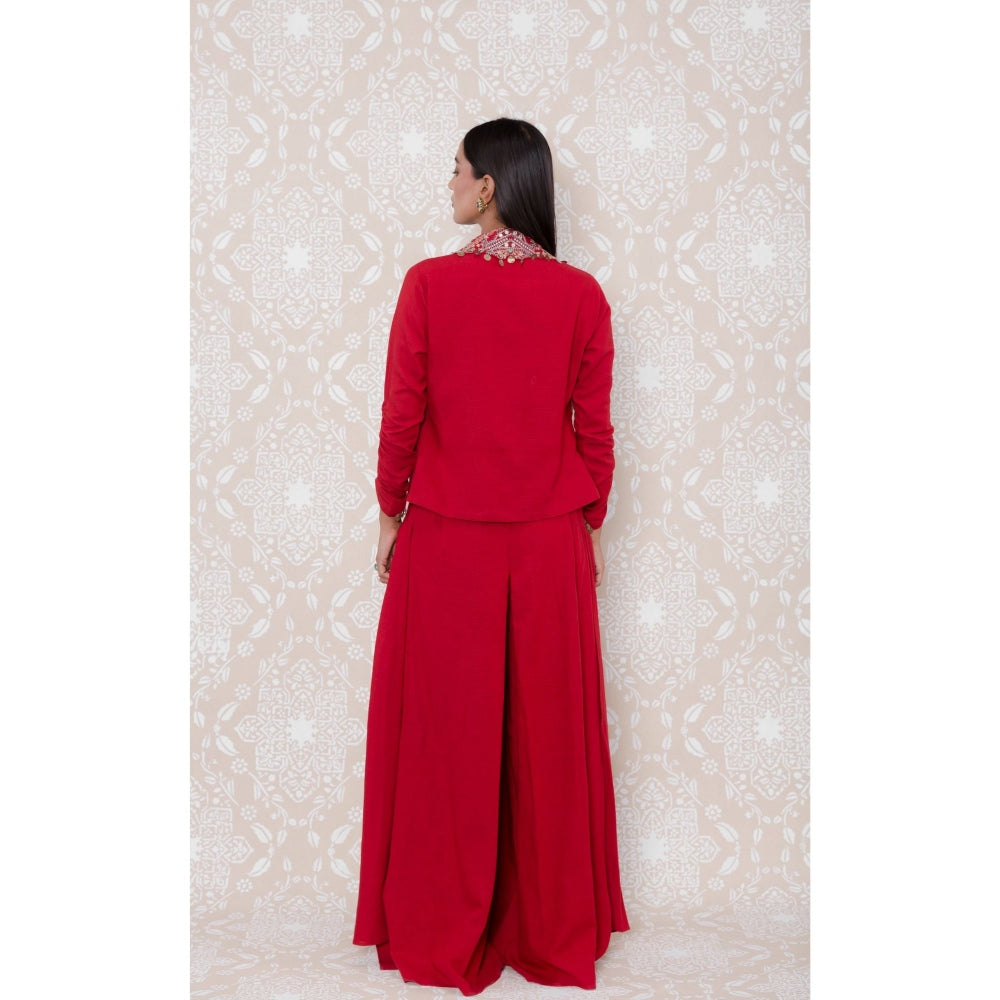 Inej Red Short Coat (Set of 3)