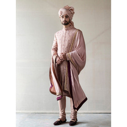 Jatin Malik Champagne Jamawaar Sherwani (Set of 5)