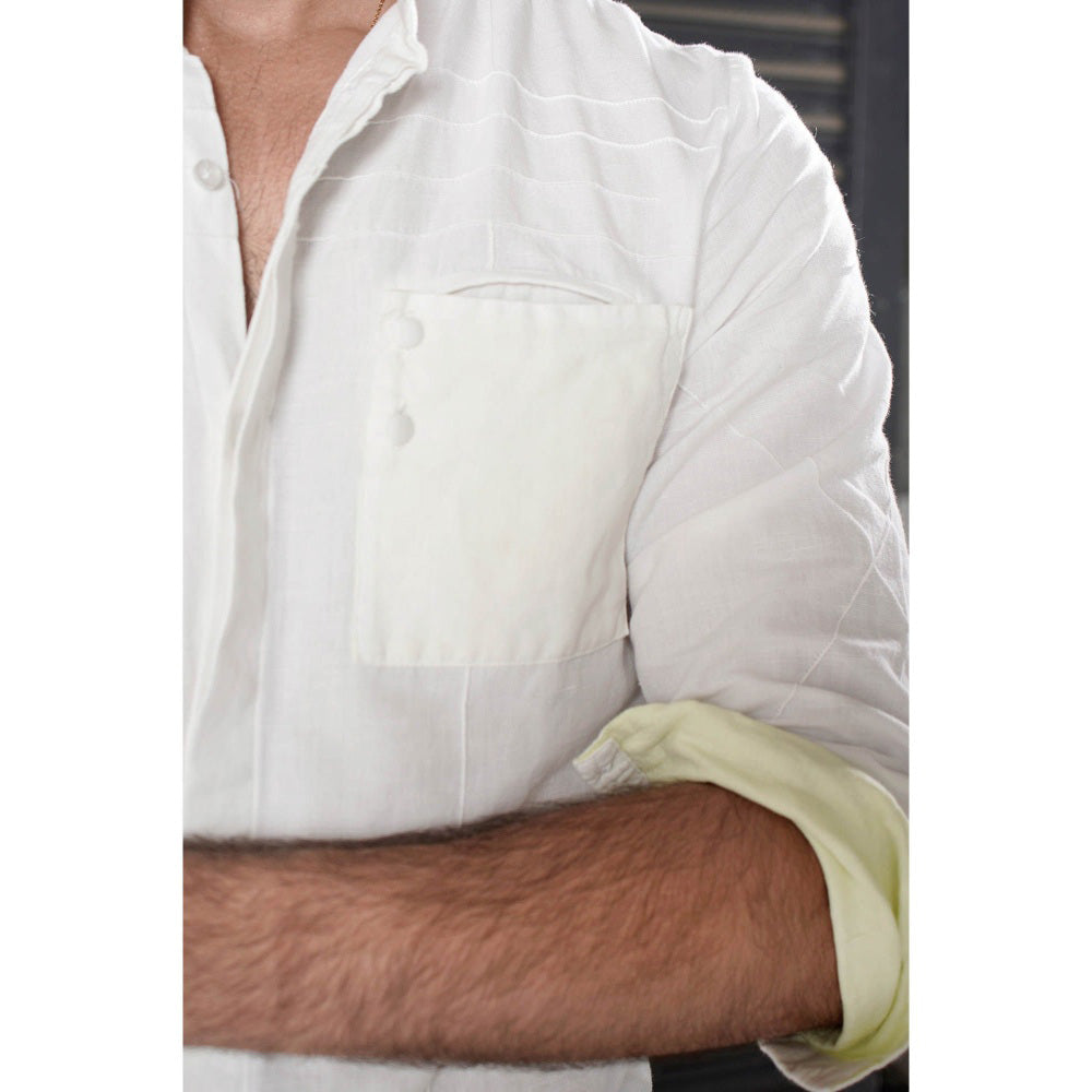 Jatin Malik The Chawk White Shirt (Set of 2)