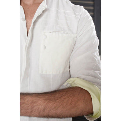 Jatin Malik The Chawk White Shirt (Set of 2)