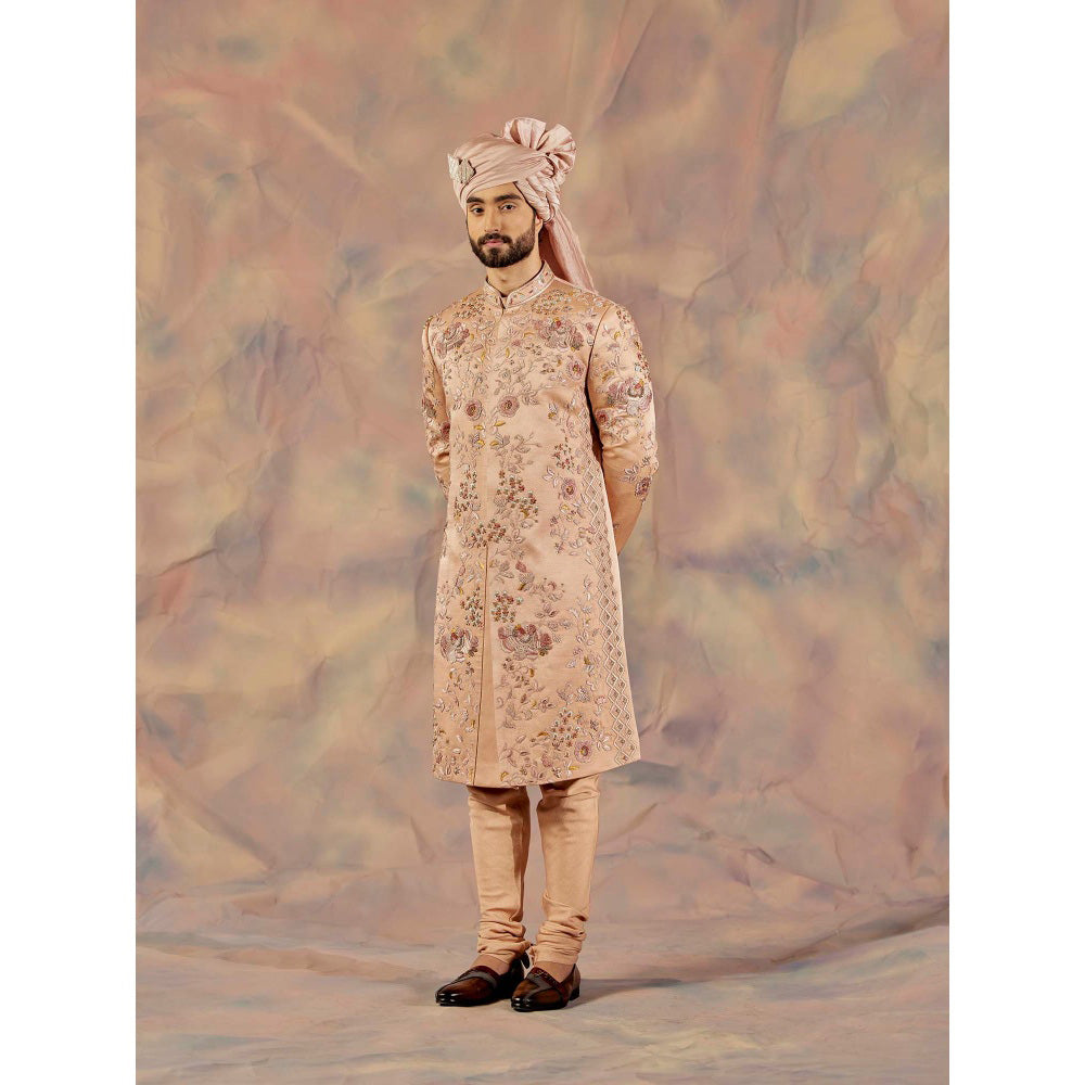 Jatin Malik Gold Sante Sherwani (Set of 4)