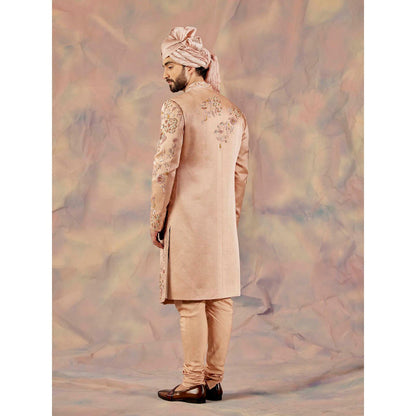 Jatin Malik Gold Sante Sherwani (Set of 5)