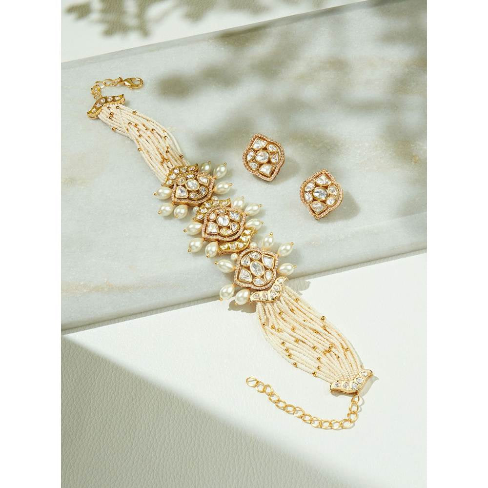 Joules By Radhika Classic White Choker Set