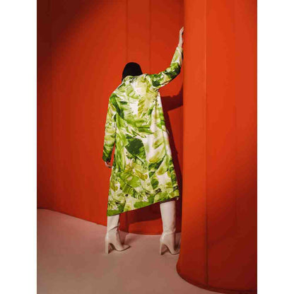 JULY ISSUE Green Ava Trench Jacket & Short Dress (Set of 2)