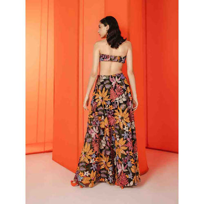 JULY ISSUE Black Jane Crop Top & Long Skirt (Set of 2)