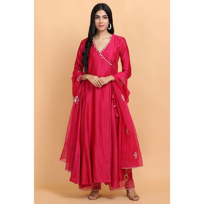 Arpita Sulakshana Pink Angrakha Pant with Dupatta (Set of 3)
