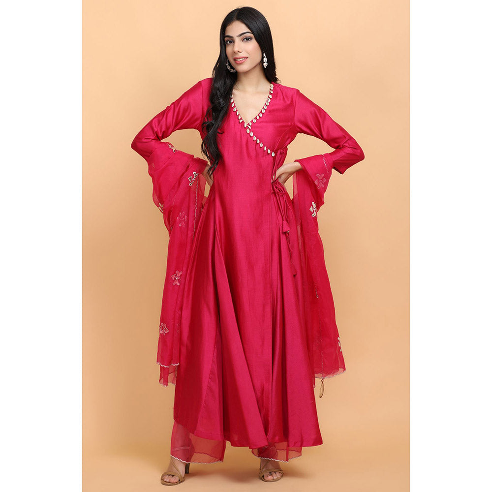 Arpita Sulakshana Pink Angrakha Pant with Dupatta (Set of 3)