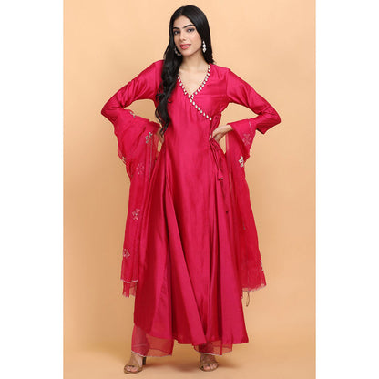 Arpita Sulakshana Pink Angrakha Pant with Dupatta (Set of 3)