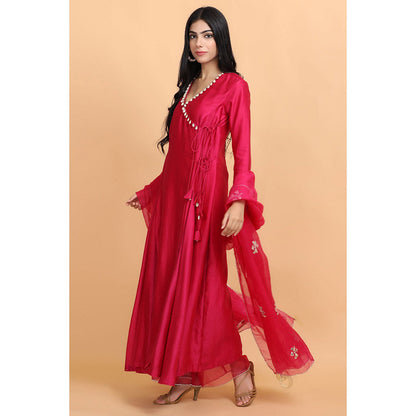 Arpita Sulakshana Pink Angrakha Pant with Dupatta (Set of 3)