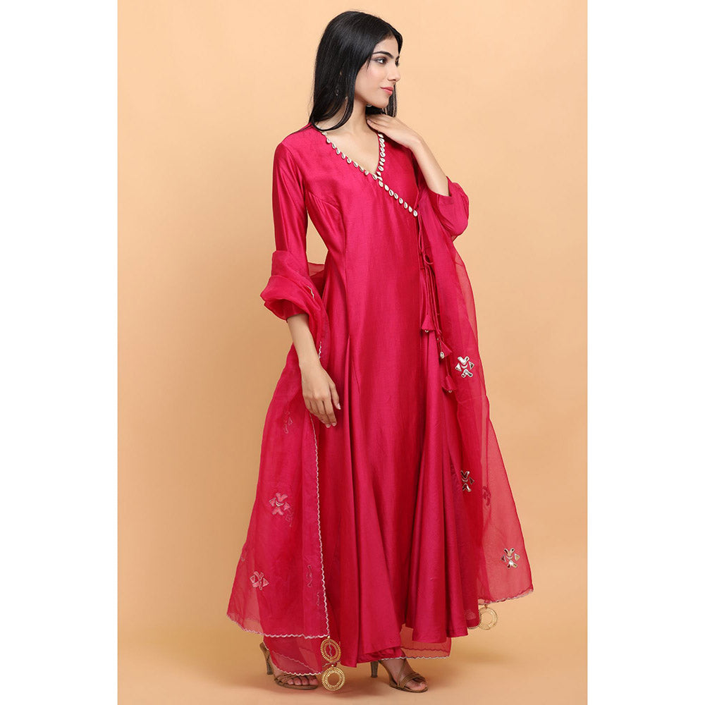 Arpita Sulakshana Pink Angrakha Pant with Dupatta (Set of 3)