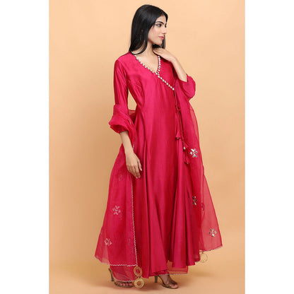 Arpita Sulakshana Pink Angrakha Pant with Dupatta (Set of 3)
