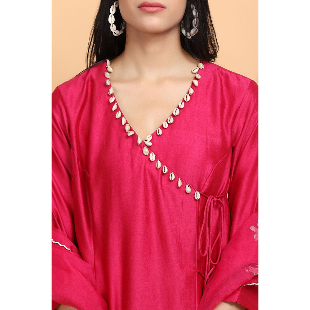 Arpita Sulakshana Pink Angrakha Pant with Dupatta (Set of 3)