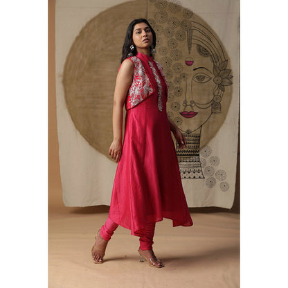 Arpita Sulakshana Red Jacket Kurta (Set of 2)