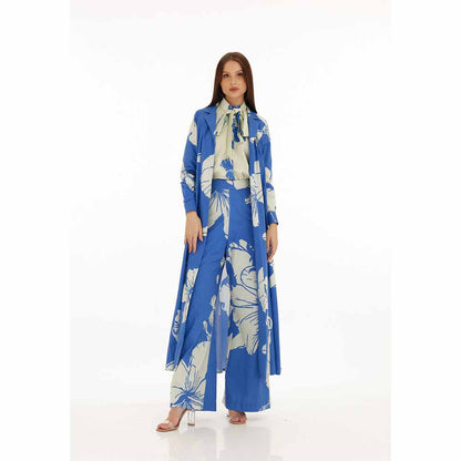 KoAi Blue and White Floral Pants